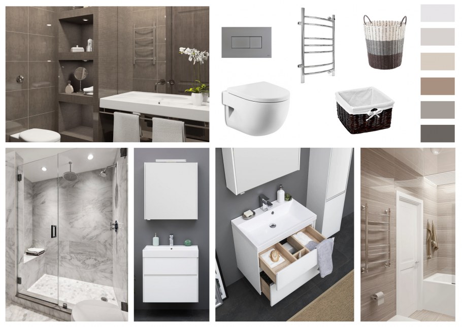 Интерьерный коллаж ванная