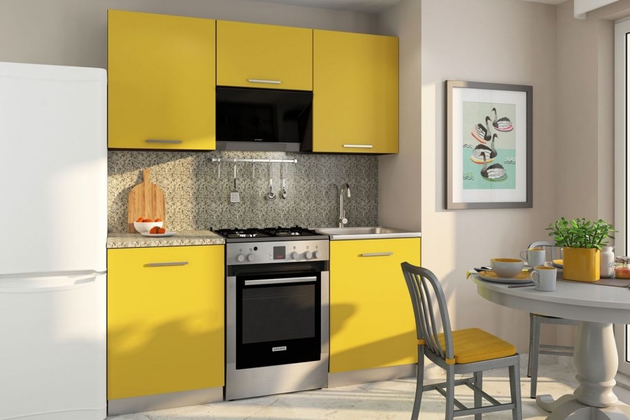 Кухонный гарнитур Stolline Бланка СТЛ.234.00 белый/красный глянец