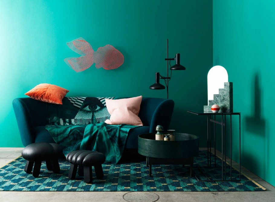 Краска для стен изумрудного цвета