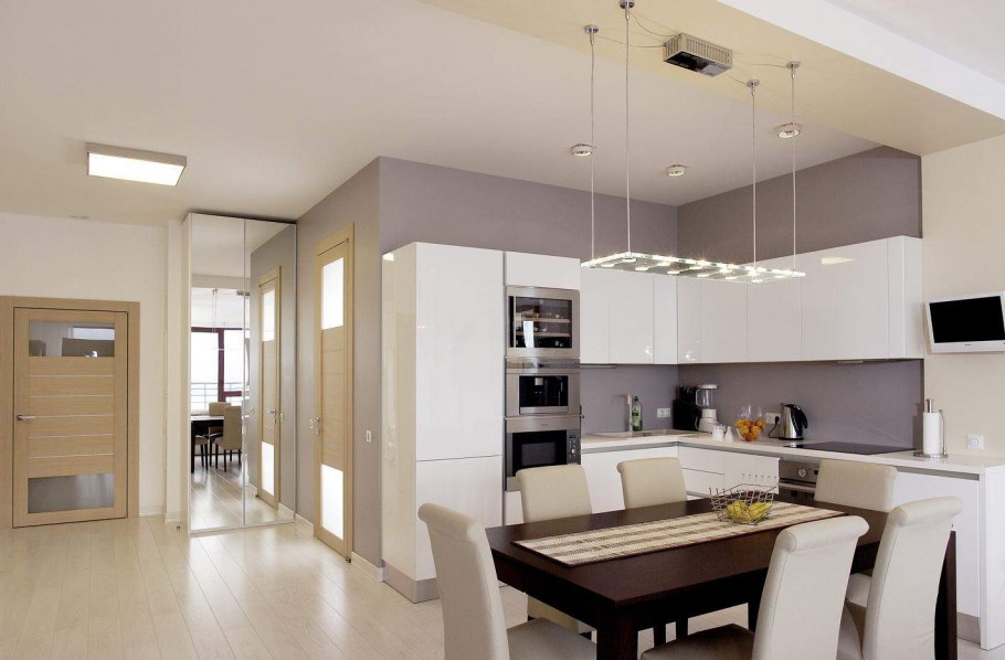 Евродвушка кухня-гостиная 15 кв.м