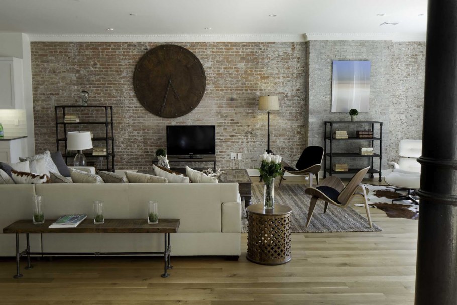 Loft Interior Design кирпич