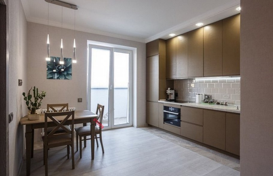 Прямые белые кухни