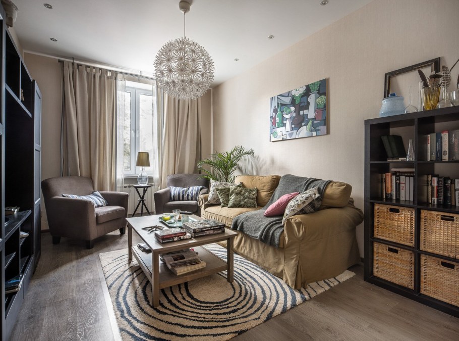 Гостиная в стиле икеа