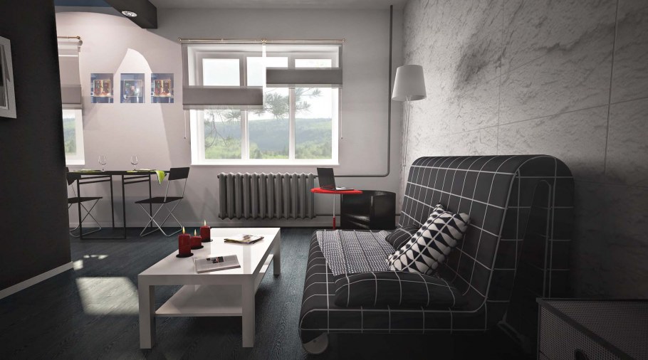 1 Комнатная квартира в стиле ikea