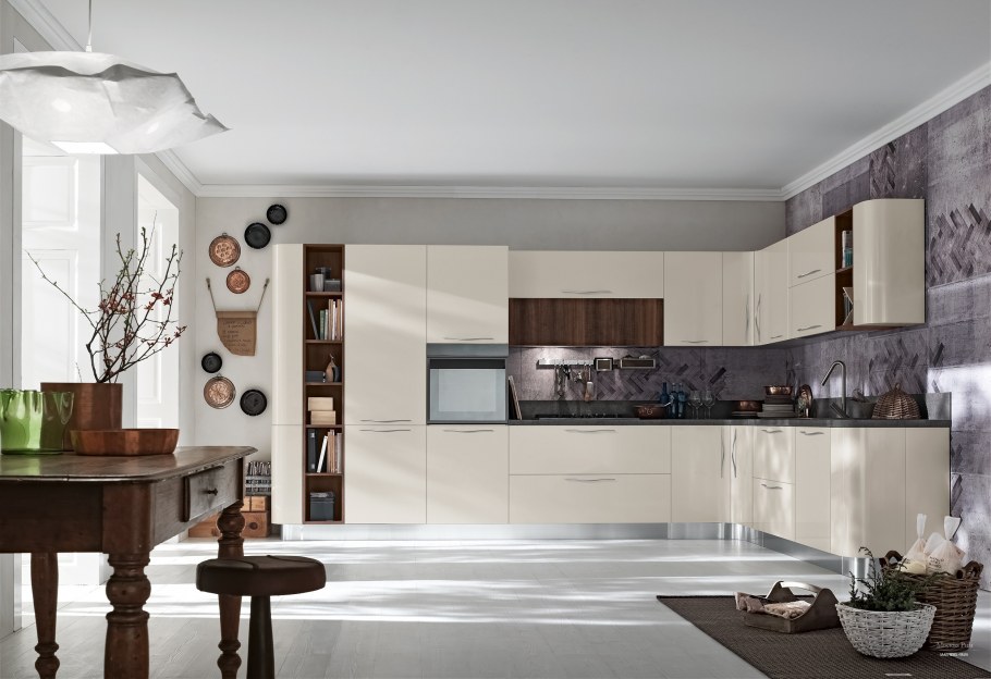 White Metallic Matt Kitchen