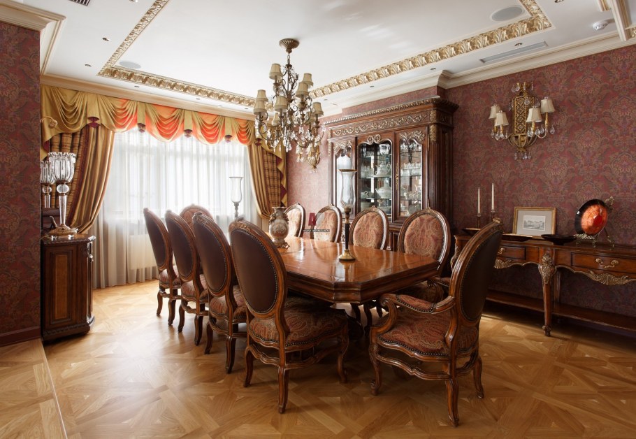 Интерьер столовой в классическом стиле
