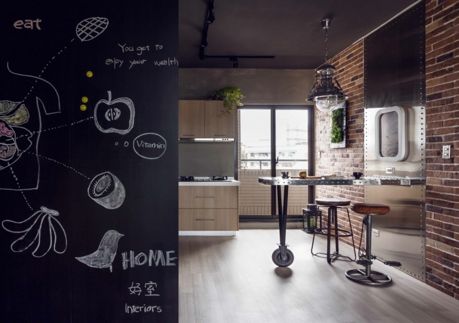 Грифельные доски в интерьере лофт