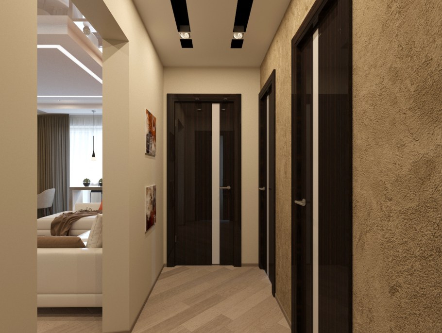 Интерьер коридора 3 комнатной квартиры