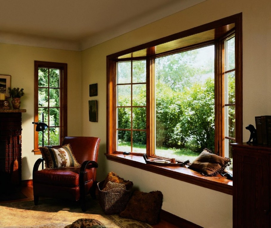 Деревянные окна в современном интерьере