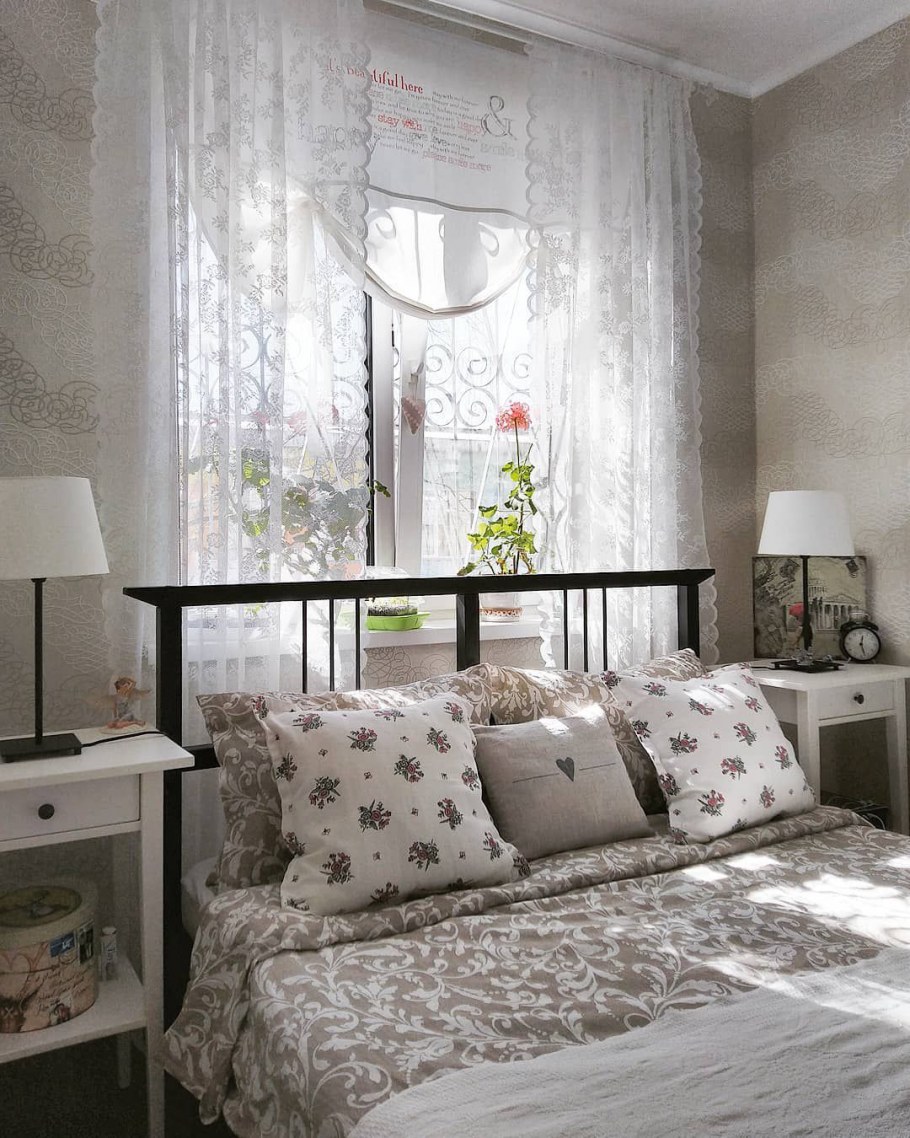 Спальня икеа в интерьере реальные