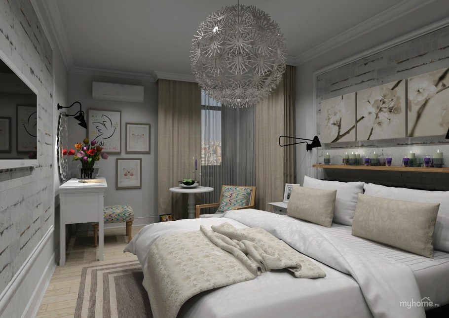 Спальня в стиле икеа