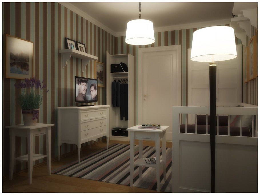 Гостиная спальня в стиле икеа