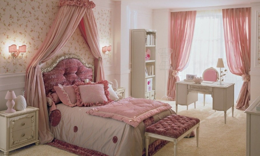 Спальни в розовых тонах Королевские