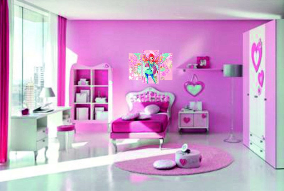 Спальня для девочки стиль Барби