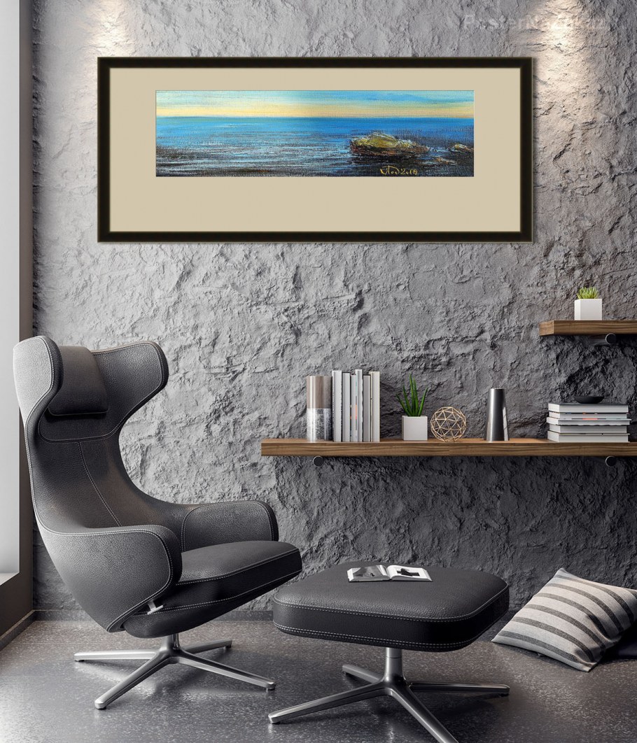 Стена под скалу в интерьере