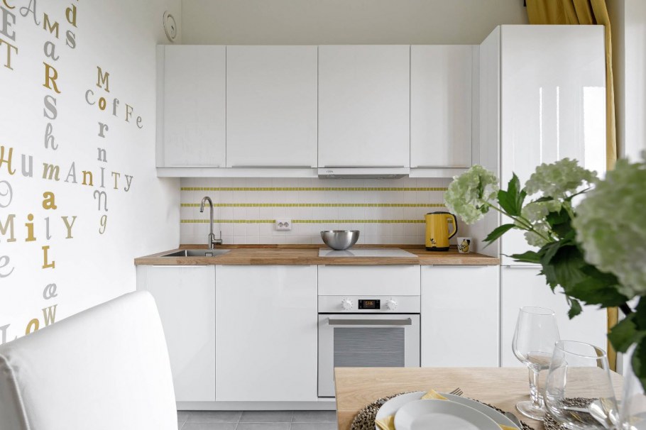 Маленькие минималистические кухни