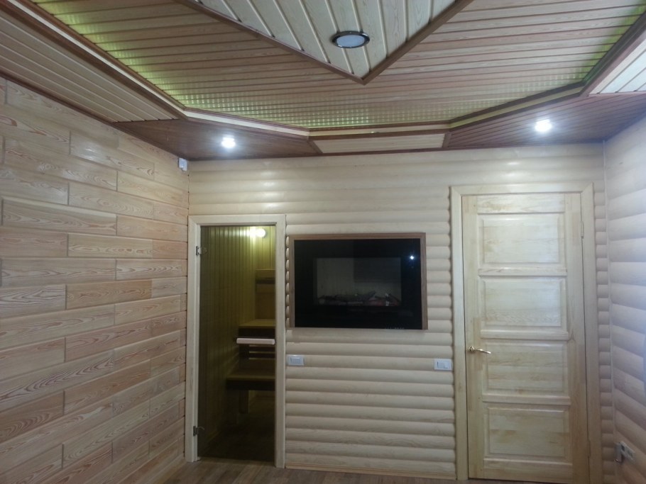 Потолок из вагонки