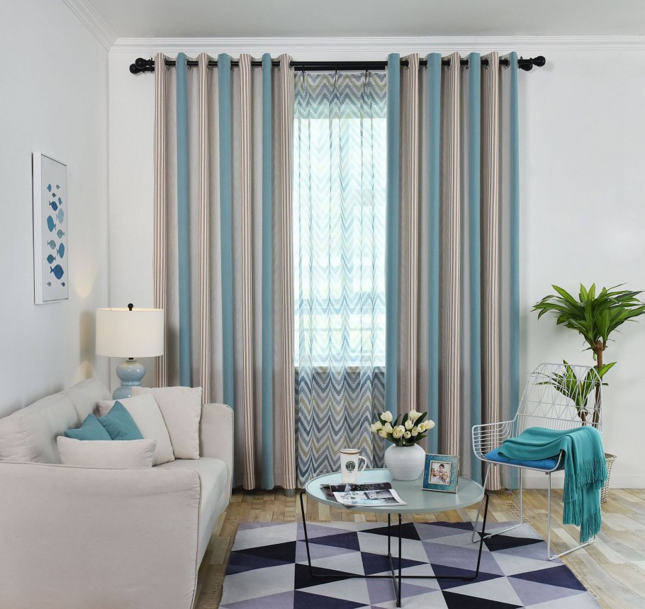 ТОМДОМ шторы бирюзовые