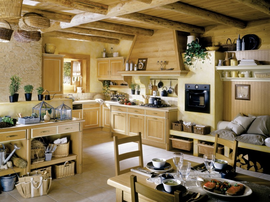 Кухня деревенский стиль Прованс Шале