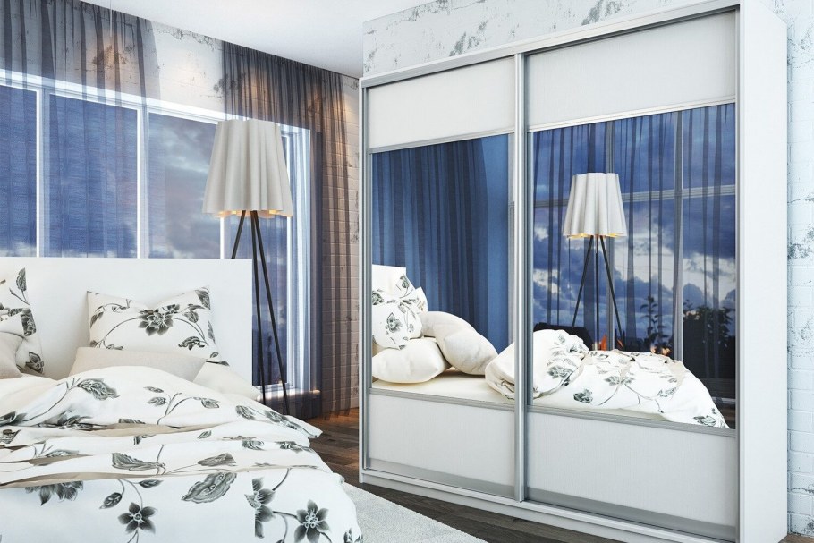 Спальня шкаф ПАКС голубой