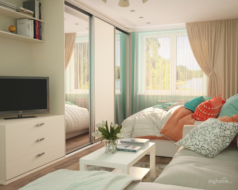 Спальня гостиная с балконом