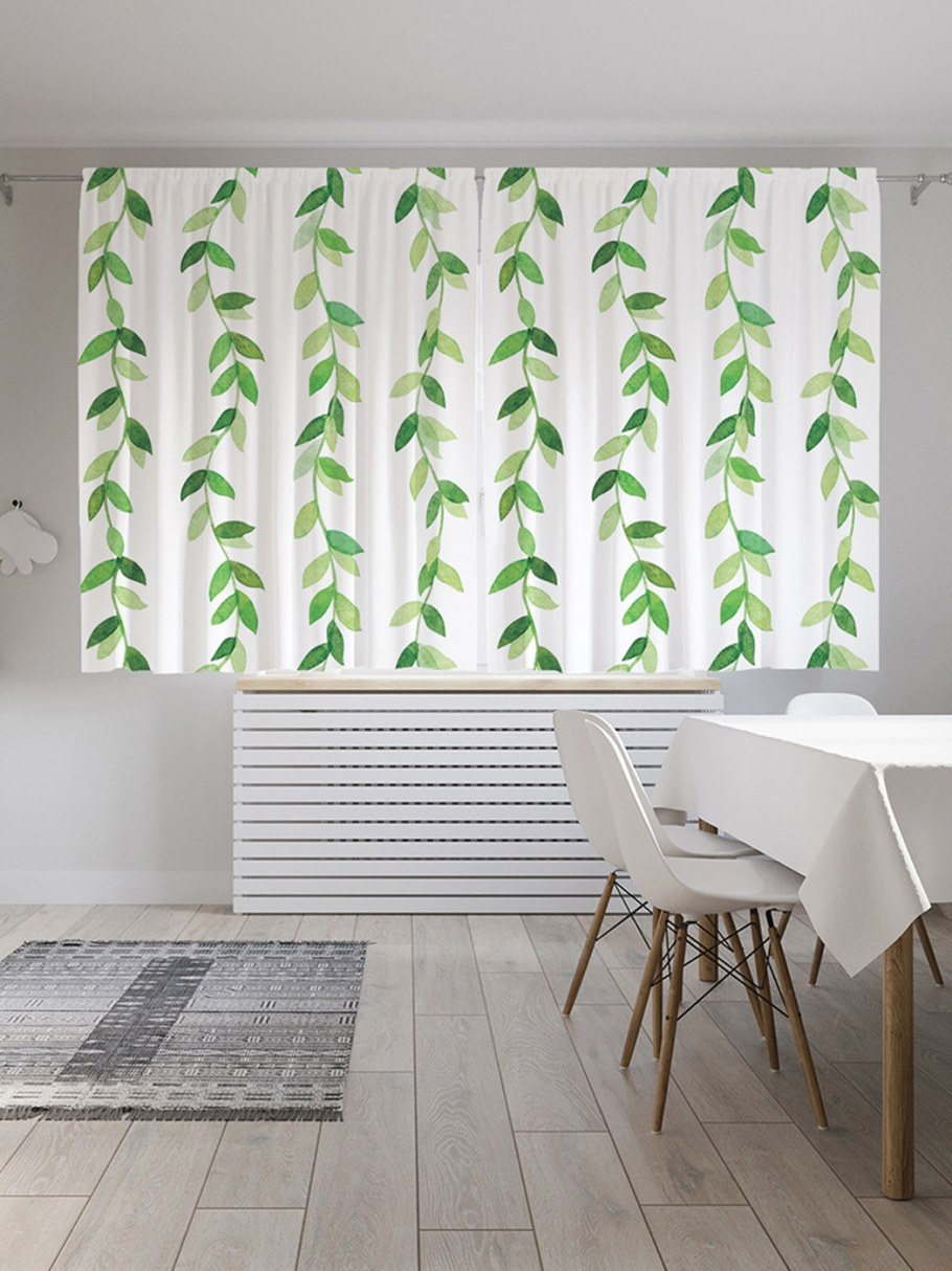 Штора JOYARTY Лиственный узор