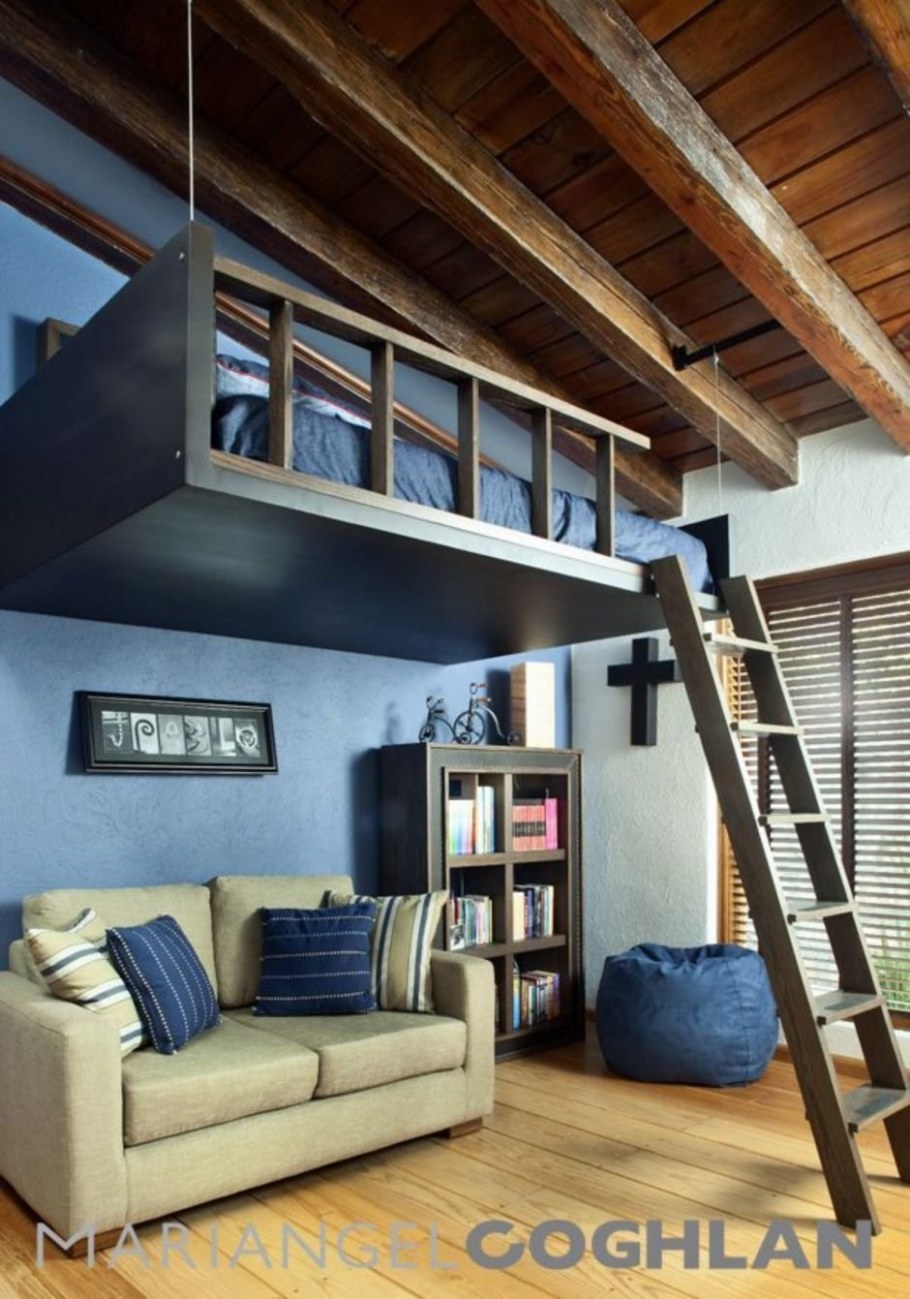 Кровать второй ярус стиль лофт