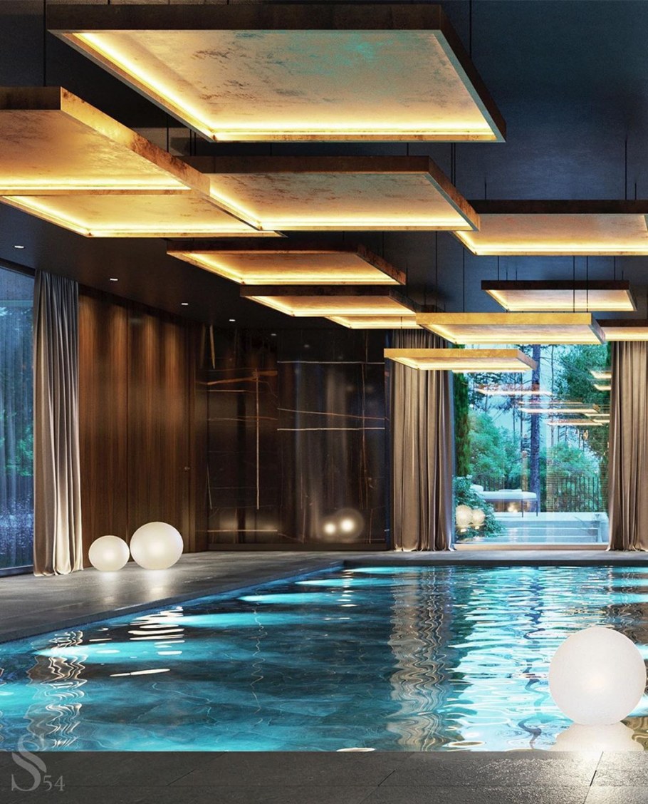 Шикарный бассейн в доме