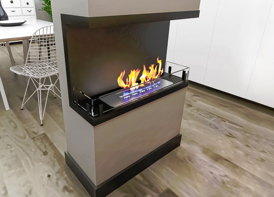 Встроенный биокамин Lux Fire кабинет 1130 s