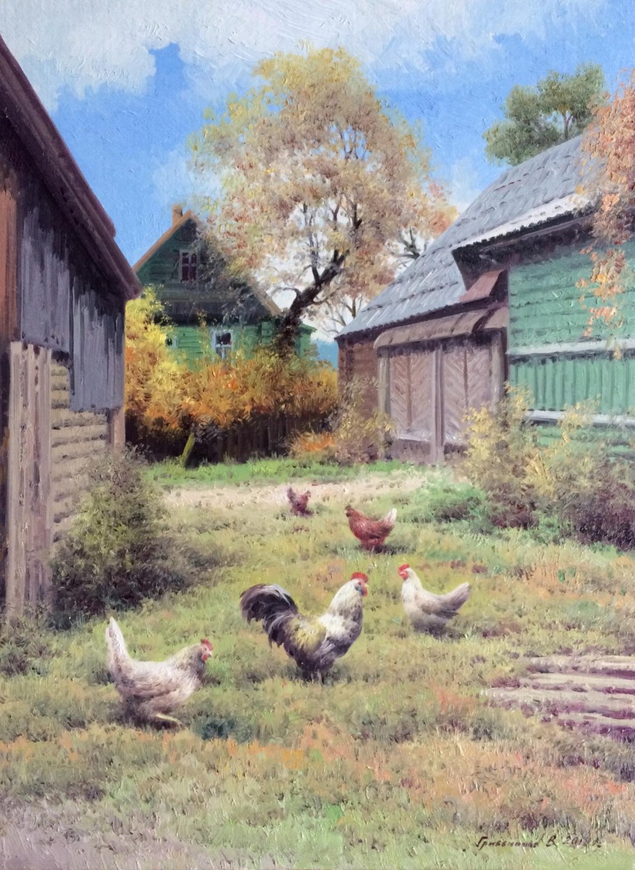 Деревенский двор Шишкин