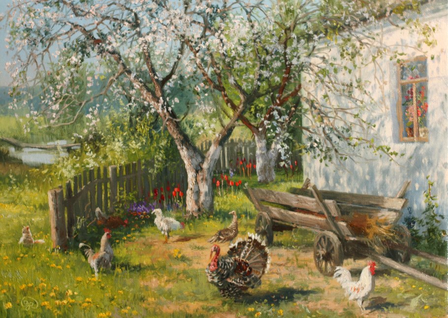 Владимир Жданов живопись деревня