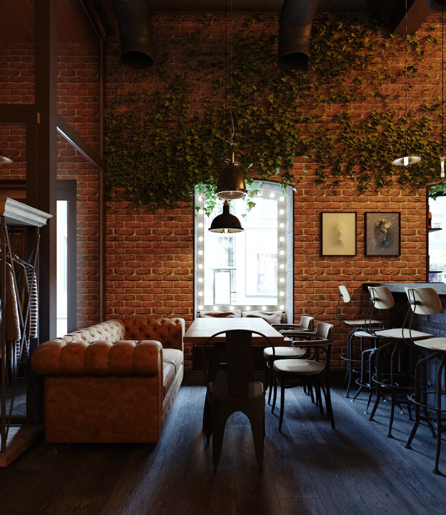 Кафе бар в стиле лофт