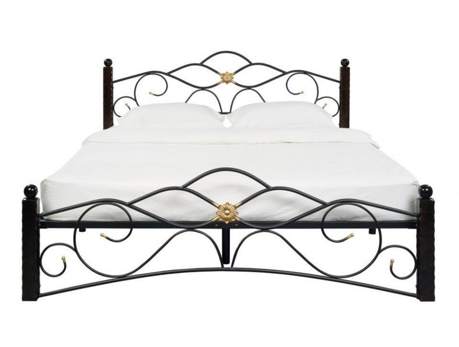 Кровать Garda 3 металл с патиной/береза