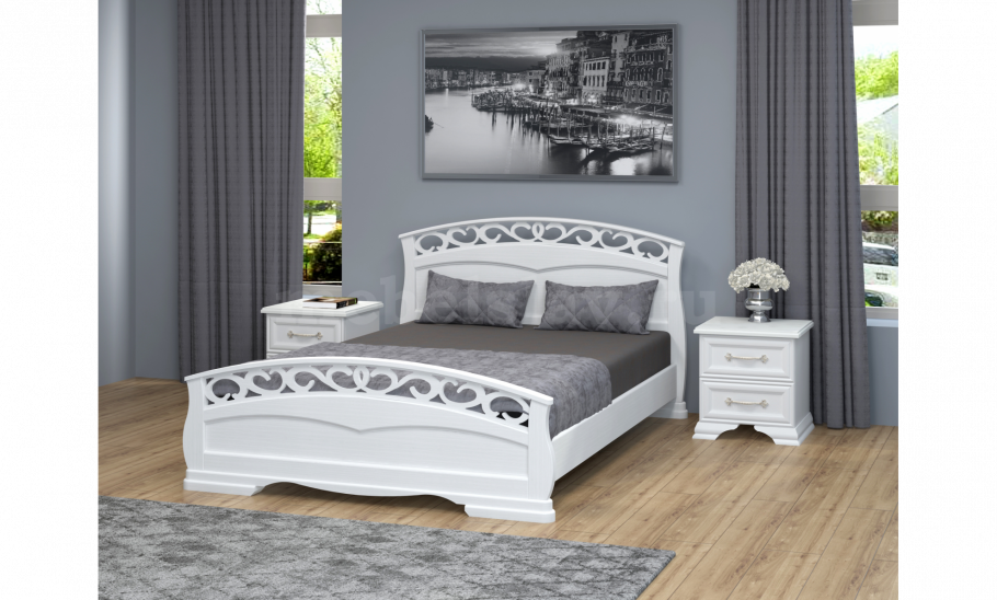 Кровать Грация 1 античный белый