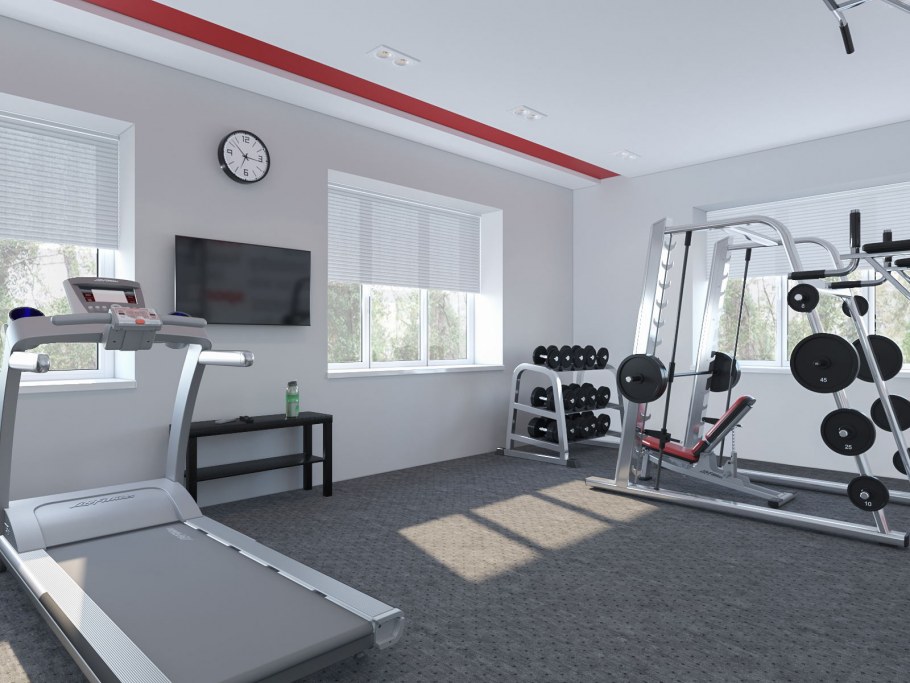Домашний спортзал интерьер