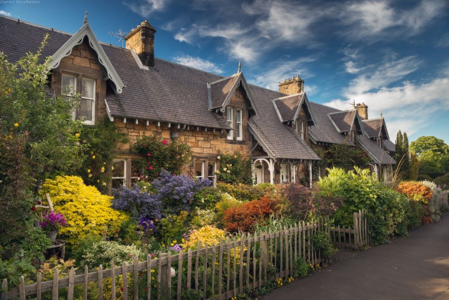 Деревня Боннибридж в Шотландии