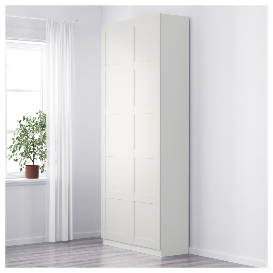 ПАКС гардероб, белый, БЕРГСБУ белый