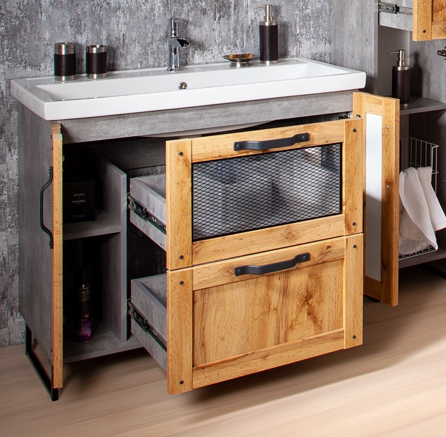 Тумба с раковиной Бриклаер лофт 100