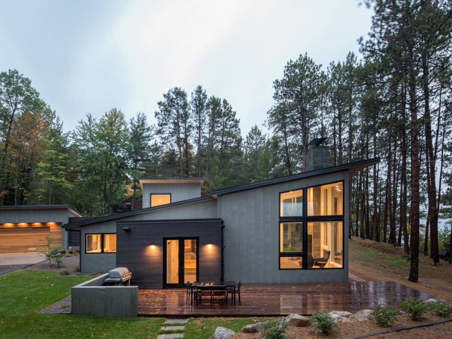 Дом с односкатной крышей Скандинавия