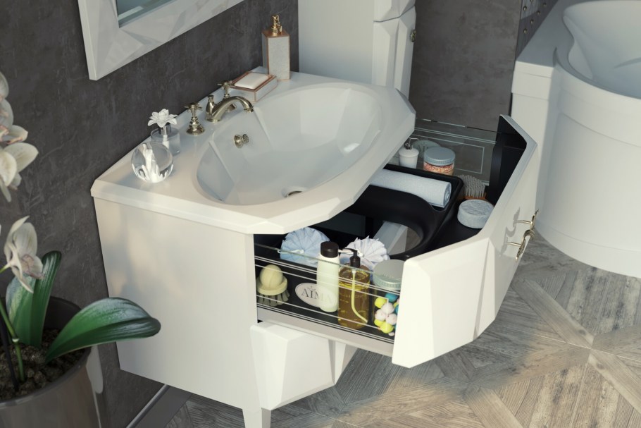 Столешница с двумя раковинами