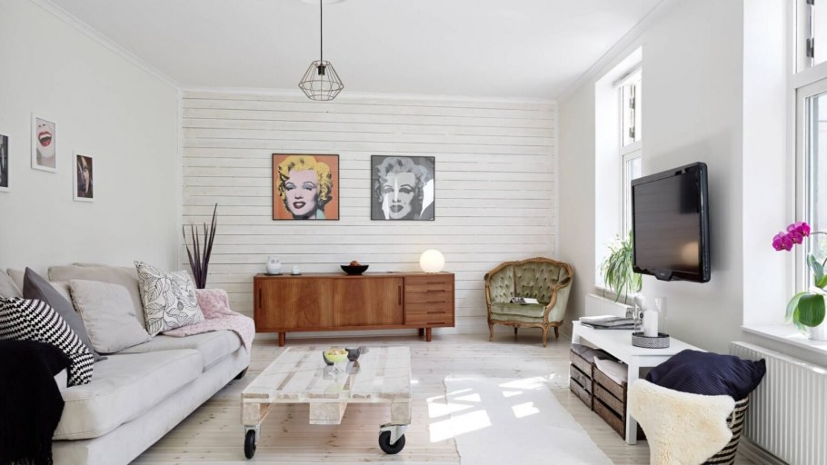 Вагонка серая в интерьере квартиры