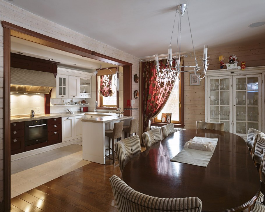 Кухня-столовая-гостиная в частном доме