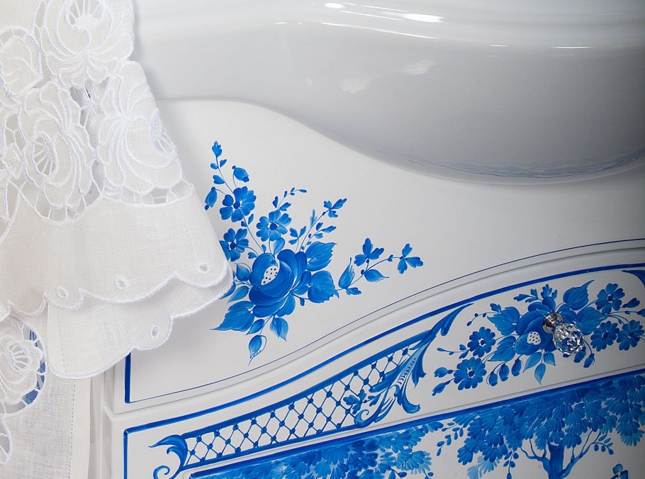 Ванная в стиле Гжель
