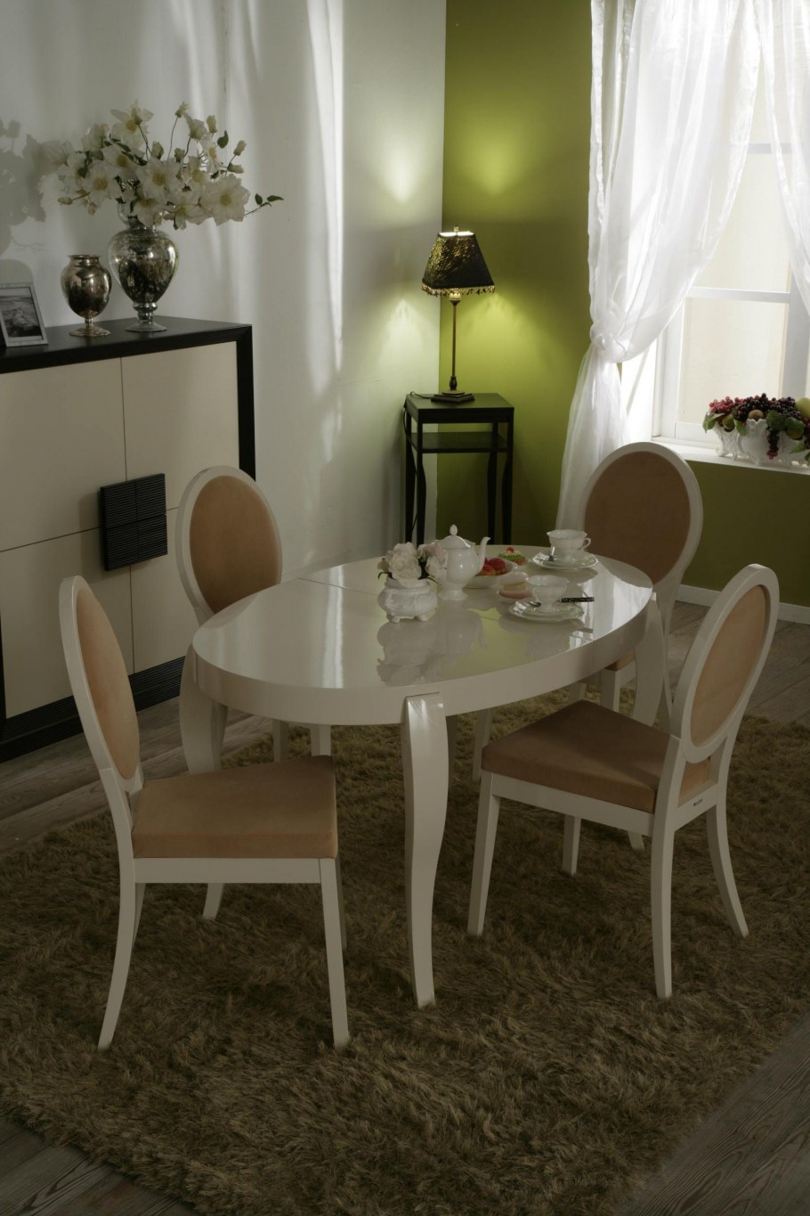 Стол Элис 140/90-ОВШ белый