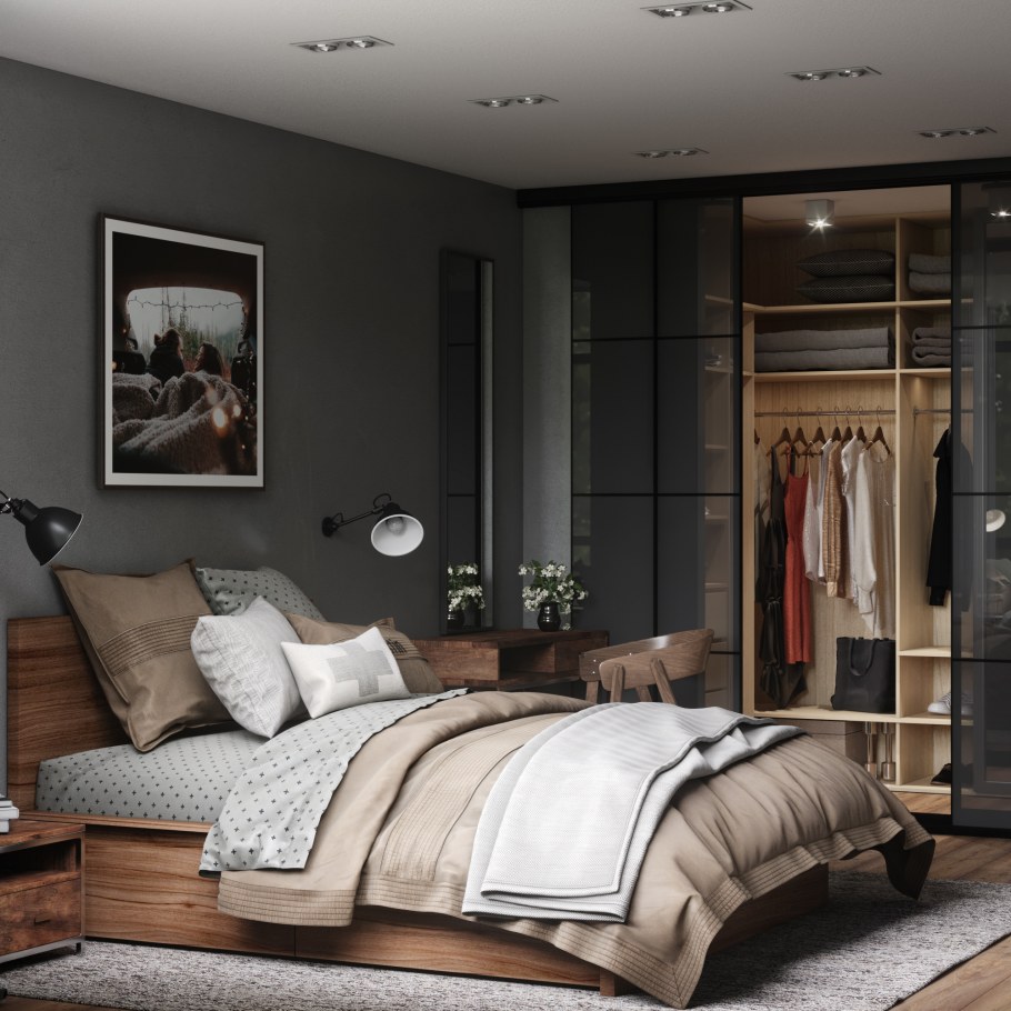 Большая светлая спальня