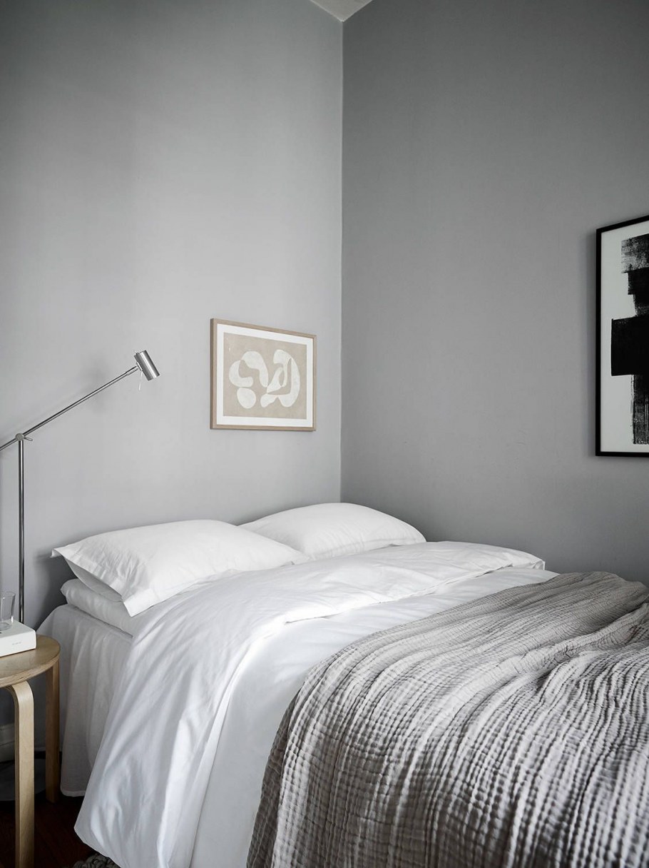 Спальня в сером цвете Минимализм
