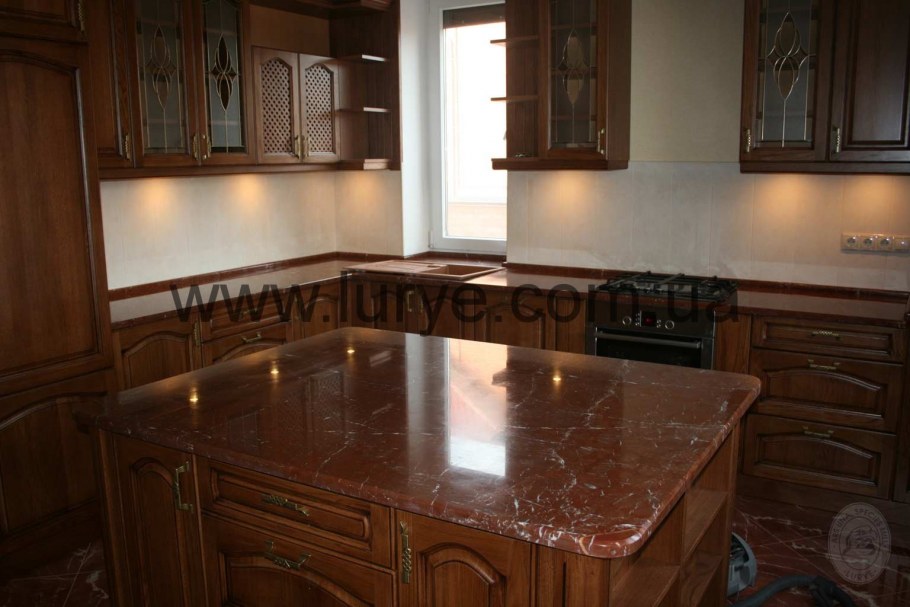 Мрамор Rosso Francia столешница