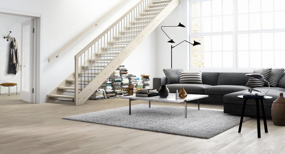 Лестница в стиле Сканди лофт