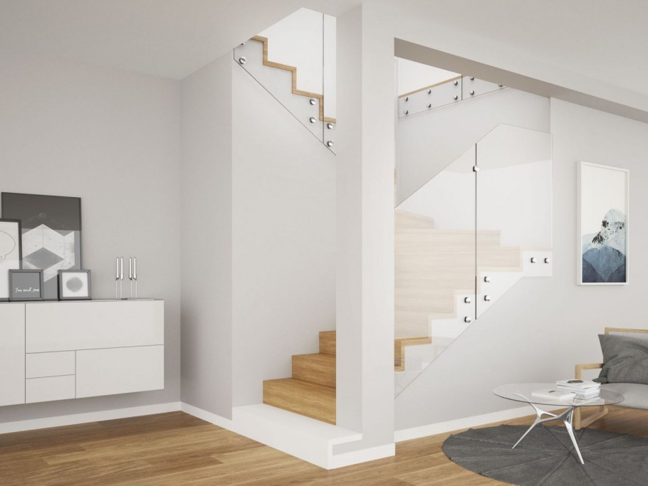 Перила лестницы в скандинавском стиле