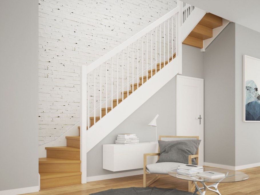 Деревянная лестница в скандинавском стиле